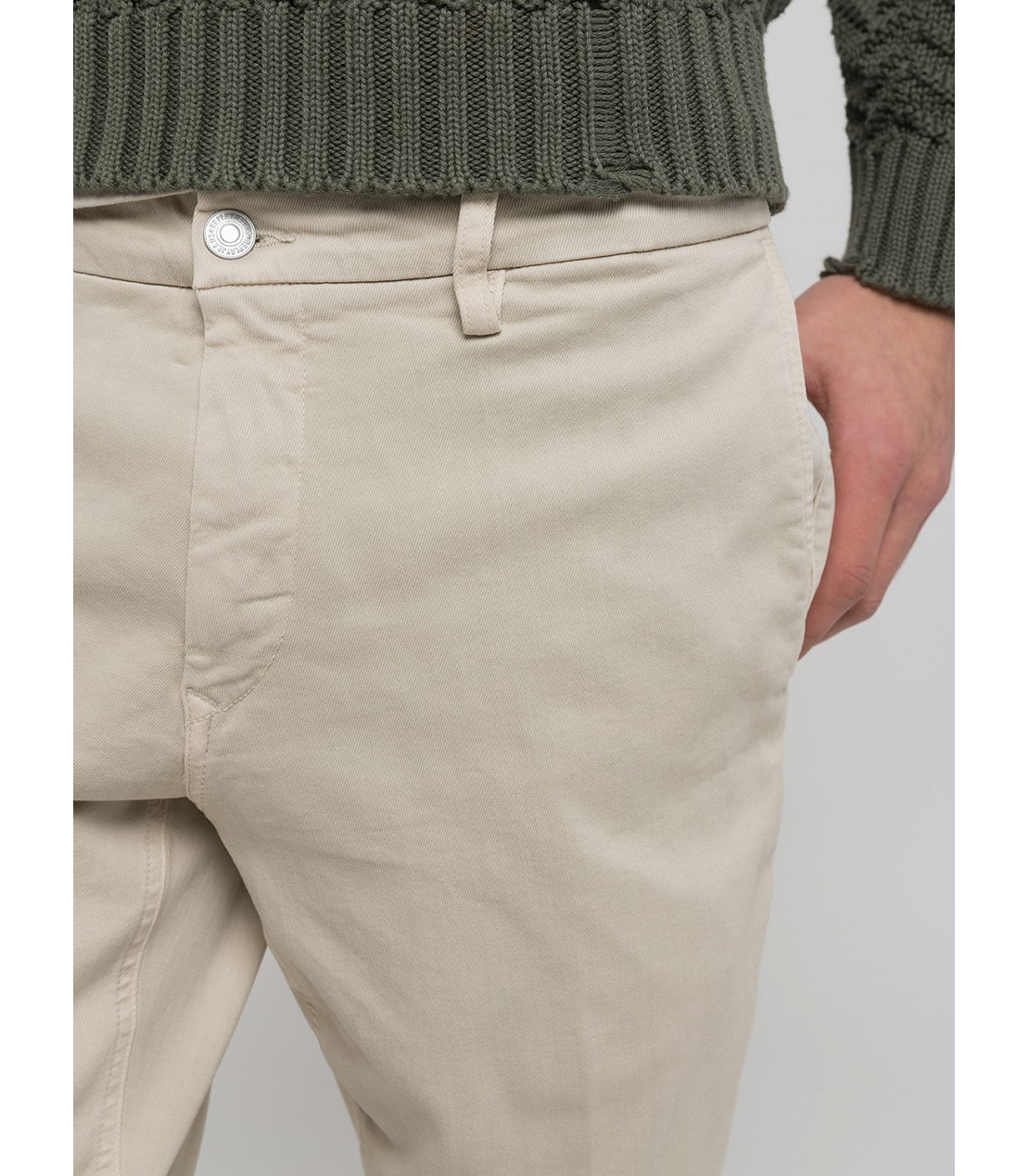 レギュラースリムBENNI Hyperflex Color スーパーストレッチチノパンツ 詳細画像 スキンホワイト 3